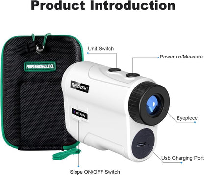 Golf Rangefinder with Slope & Pin Lock Vibration