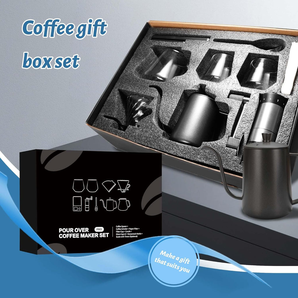 Souqliy Shop Premium Pour Over Coffee Maker Set – Barista Coffee Kit