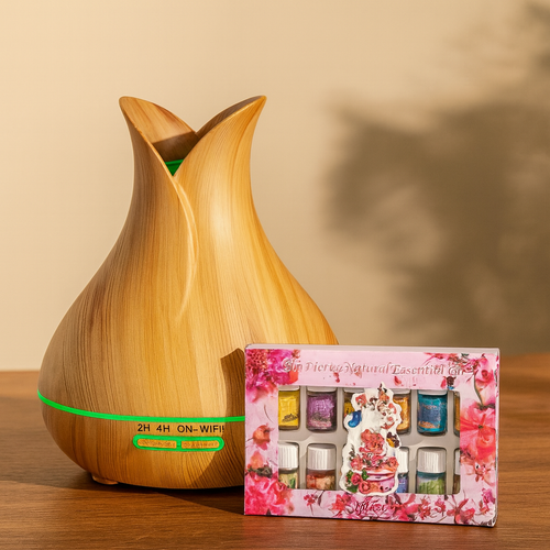 Souqliy Shop - Serenity Duo – Diffuser & 12 Premium Aromatherapy Oils