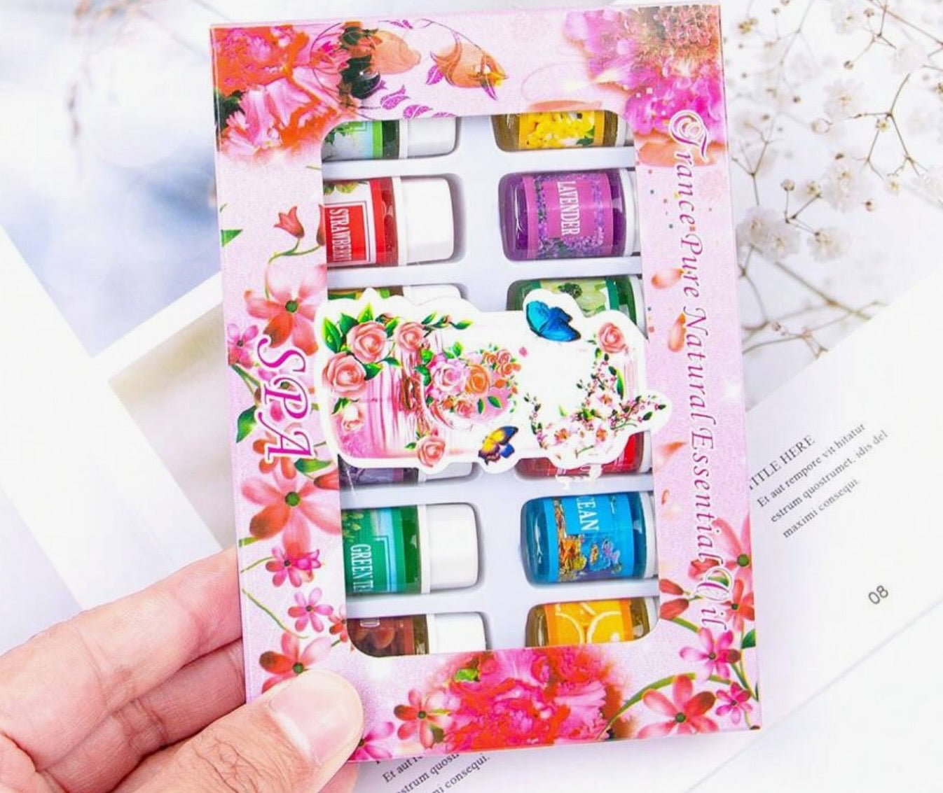 Serenity Duo – Diffuser & 12 Premium Aromatherapy Oils