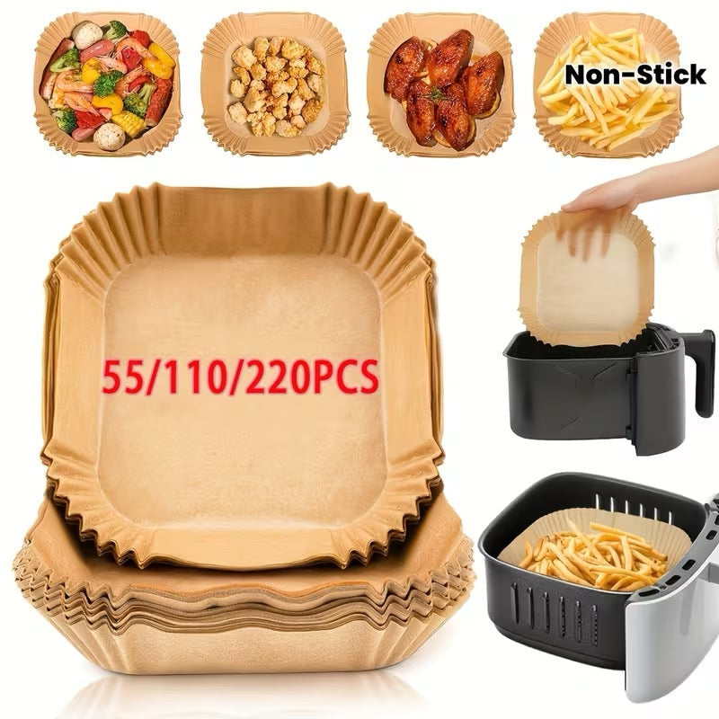 Souqliy Shop - Air Fryer Paper Liners – Disposable Non-Stick Cooking Liners