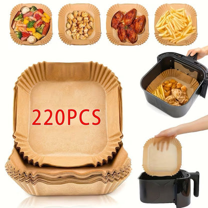 Souqliy Shop - Air Fryer Paper Liners – Disposable Non-Stick Cooking Liners