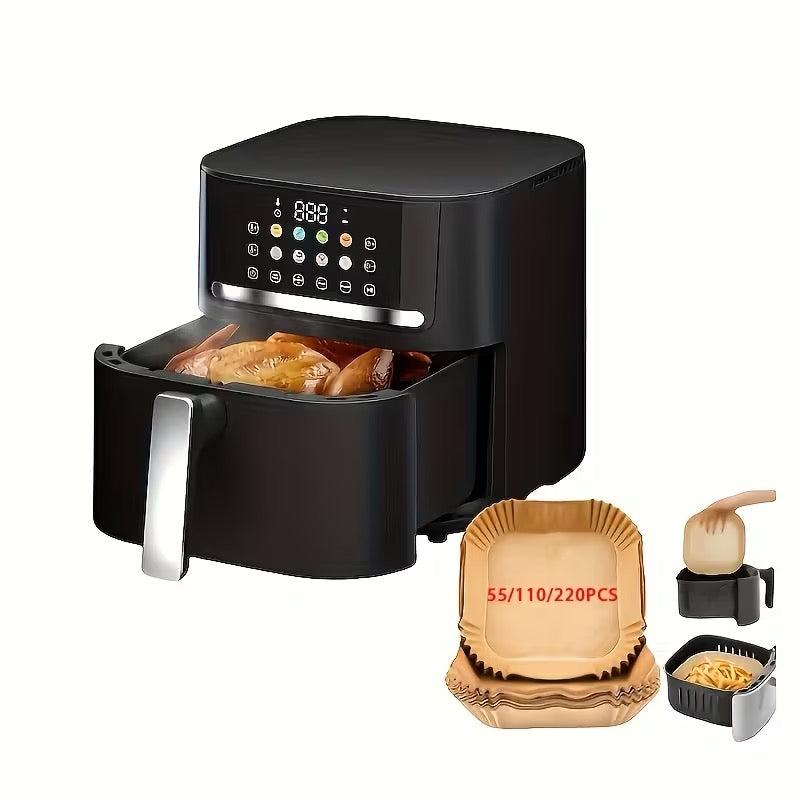 Souqliy Shop - Air Fryer Paper Liners – Disposable Non-Stick Cooking Liners