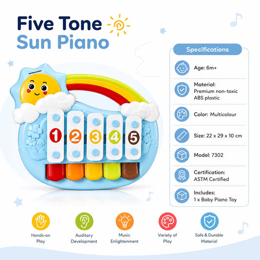 Souqliy Shop Five Tone Sun Piano Musical Toy