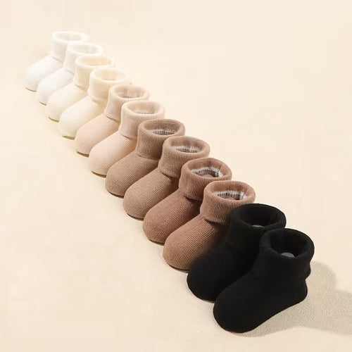Souqliy Shop - 6 Pairs Soft Knit Baby Socks