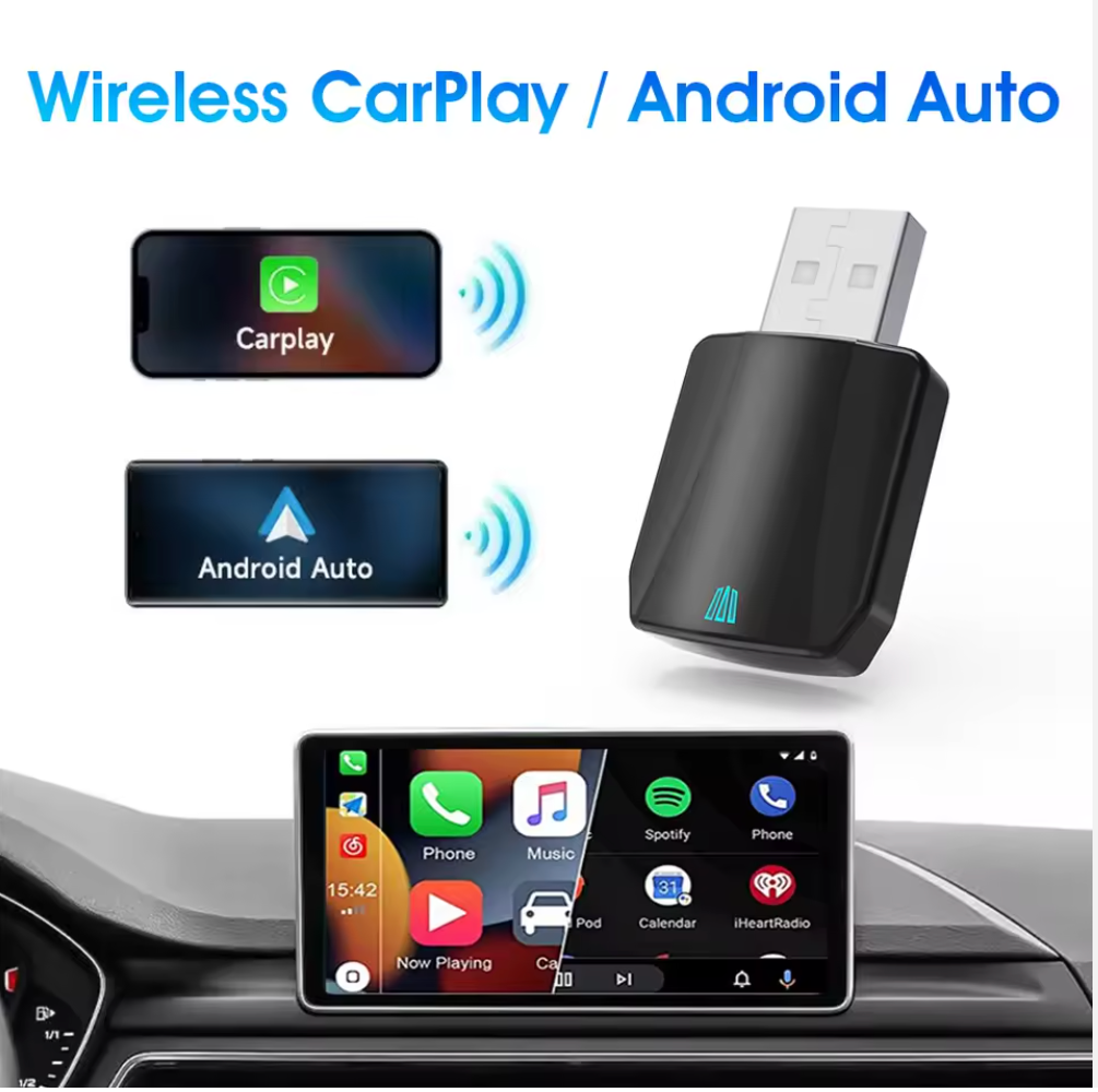 Universal Smart Wireless CarPlay &amp; Android Auto Adapter Plus