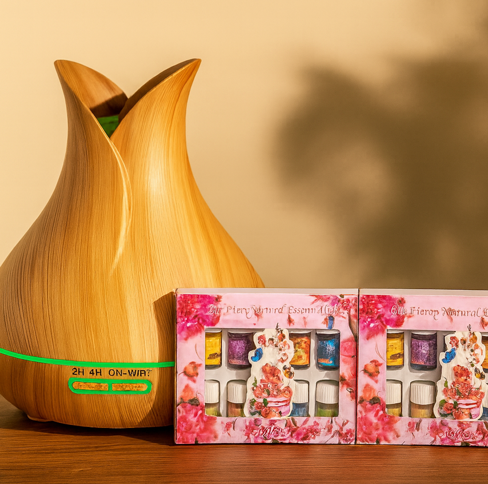 Serenity Duo – Diffuser & 12 Premium Aromatherapy Oils