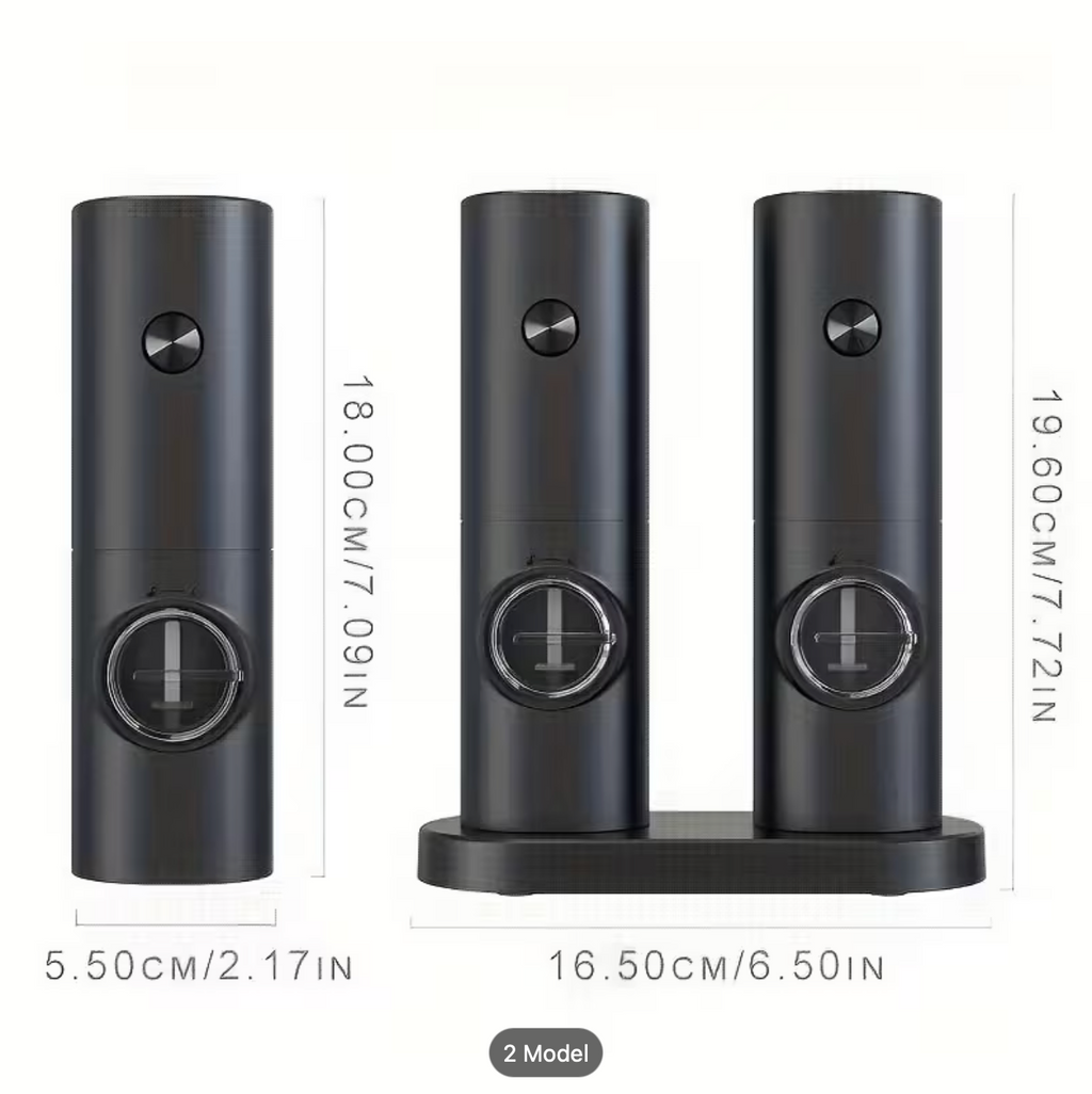 Souqliy Shop - GrindEase™ Electric Salt & Pepper Grinder Set – Adjustable Coarseness with LED Light