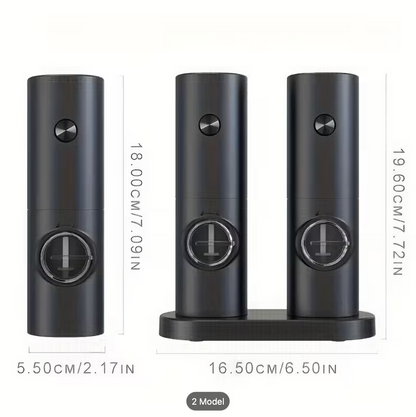 Souqliy Shop - GrindEase™ Electric Salt & Pepper Grinder Set – Adjustable Coarseness with LED Light