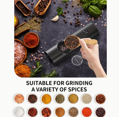 Souqliy Shop - GrindEase™ Electric Salt & Pepper Grinder Set – Adjustable Coarseness with LED Light