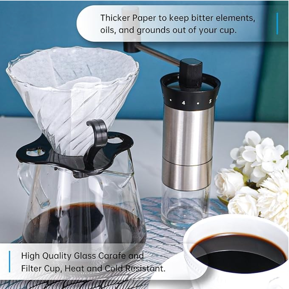 Souqliy Shop Premium Pour Over Coffee Maker Set – Barista Coffee Kit